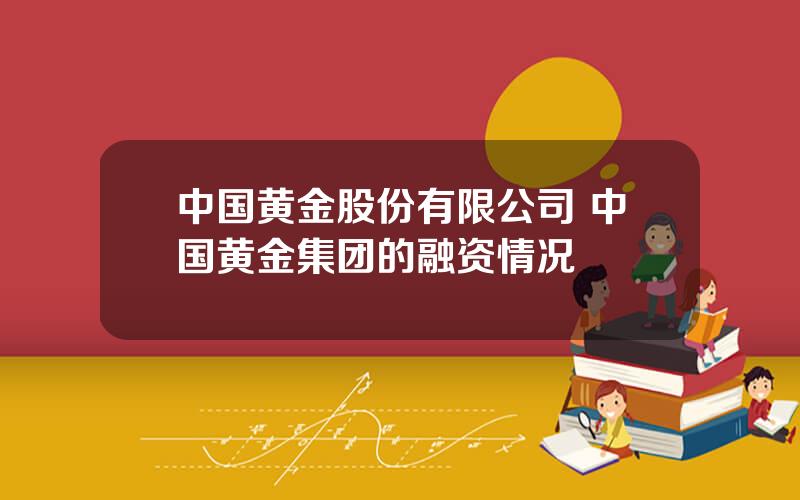 中国黄金股份有限公司 中国黄金集团的融资情况